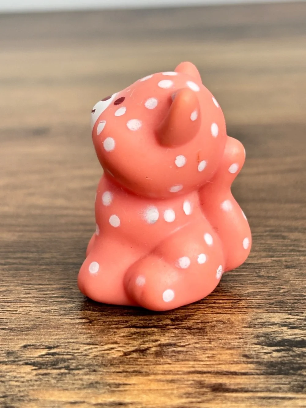 VINTAGE Strawberry Shortcake Doll Custard the Cat Pet Toy White Polka Dots 1982